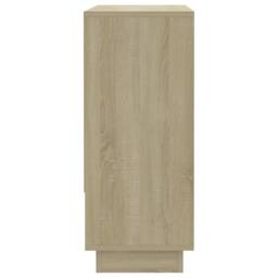Berkfield Home Sideboard Sonoma Oak 97x31x75 cm Engineered Wood in Beige - Size: 97 x 31 x 75 cm - thumbnail 7