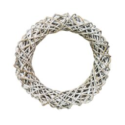 Ivyline Rattan Wreath White Diam 40Cm - Made of Kubu Rattan - On trend design - thumbnail 3
