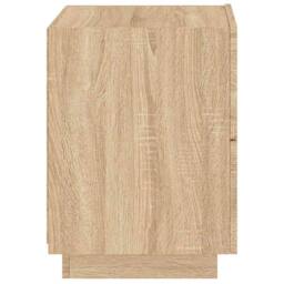 Berkfield Home Bedside Cabinets with LED Lights 2 pcs Sonoma Oak Engineered Wood in Light Tan - thumbnail 9