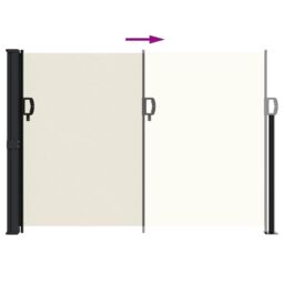 Berkfield Home Retractable Side Awning Cream 140x500 cm - thumbnail 5