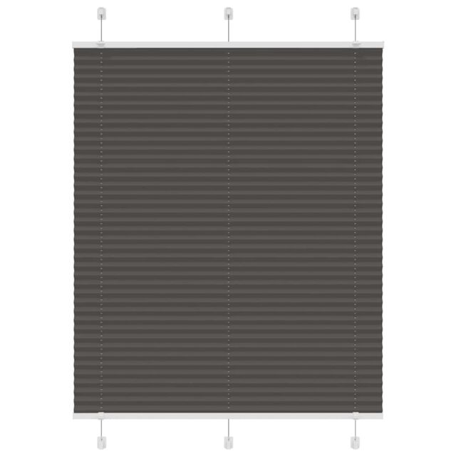 Berkfield Home Pleated Blind Black 110x150 cm Fabric Width 109.4 cm Polyester - image 1