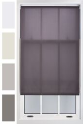 Furnished Daylight Roller Blind Trimmable Light Filtering Sheer Window Blinds in Dark Grey - Size: 80 cm width x 210 cm drop