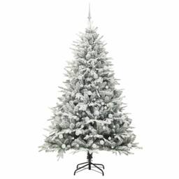 Berkfield Home Artificial Pre-lit Christmas Tree with Ball Set Green 210 cm - thumbnail 4