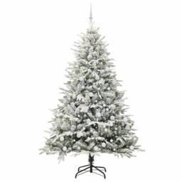 Berkfield Home Artificial Pre-lit Christmas Tree with Ball Set Green 210 cm - thumbnail 3