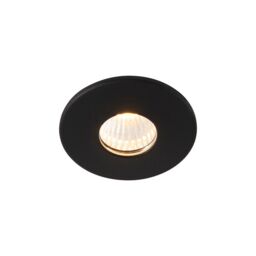 Netlighting LALO LED Bathroom Recessed Fixed Clear Acrylic & Matt Black Paint 3000K IP44