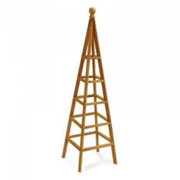 Havendro Garden Obelisk Heavy Duty Plant Support Climbing Frame Pyramid Wood in Brown - thumbnail 1