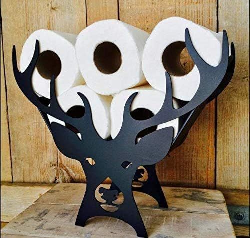 Marco Paul Stag Bathroom Toilet Roll Holders Bathroom Storage 28cm in Black - image 1