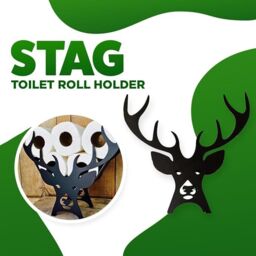 Marco Paul Stag Bathroom Toilet Roll Holders Bathroom Storage 28cm in Black - thumbnail 3
