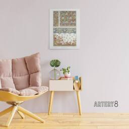 "Artery8 Geranium Flower Canvas Wall Art Print Vintage Floral Verneuil - Size: W18"" x H24""" - thumbnail 3