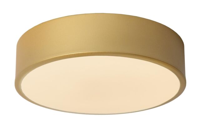 Lucide 'UNAR' Dimmable Stylish Decorative Indoor LED Flush Ceiling Light in Gold - image 1