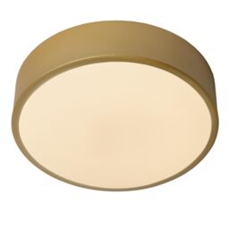 Lucide 'UNAR' Dimmable Stylish Decorative Indoor LED Flush Ceiling Light in Gold - thumbnail 4