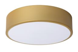 Lucide 'UNAR' Dimmable Stylish Decorative Indoor LED Flush Ceiling Light in Gold - thumbnail 2