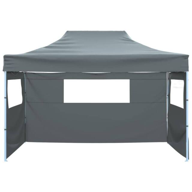 Berkfield Home Foldable Tent with 3 Walls 3x4.5 m Anthracite in Charcoal - image 1