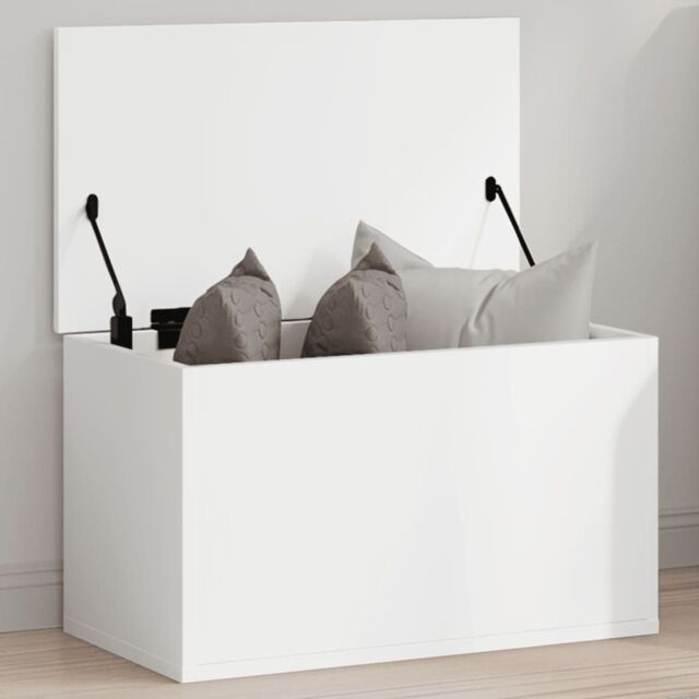 Berkfield Home Storage Box White 60x35x35 cm Engineered Wood - Size: 60 x 35 x 35 cm - image 1