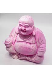 KDMD Laughing Buddha Dragonfruit Crackle Glow Lamp with Round Base in Pink - thumbnail 4