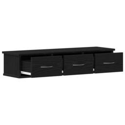 Berkfield Home Wall Cabinet Black Oak 88x26x18.5 cm Engineered Wood - thumbnail 5