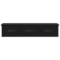 Berkfield Home Wall Cabinet Black Oak 88x26x18.5 cm Engineered Wood - thumbnail 6