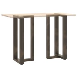 Berkfield Home Bar Table Legs T-Shaped¬†2 pcs Natural Steel 40x35x(90-91) cm Steel in Black - thumbnail 8