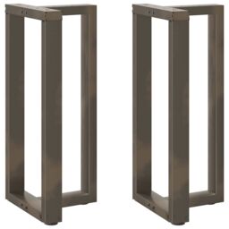 Berkfield Home Bar Table Legs T-Shaped¬†2 pcs Natural Steel 40x35x(90-91) cm Steel in Black - thumbnail 3