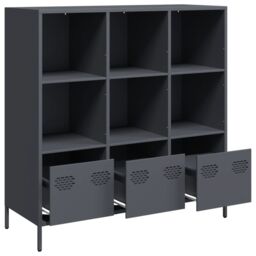 Berkfield Home Highboard¬†Anthracite 101.5x39x103.5 cm Steel - thumbnail 4