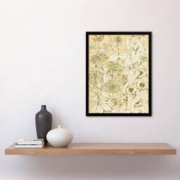 Artery8 Owen Jones Framed Wall Art Leaves From Nature No 9 Vintage Botanical in Beige - Size: A4 - thumbnail 2