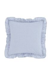 Catherine Lansfield 'Lucie Floral Frill' Fully Reversible Cushion in Blue - Size: 45 cm x 45 cm - thumbnail 3