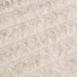 OHS Ribbed Duvet Cover Faux Fur Winter Warm Bedding Set in Cream - Size: Super King - thumbnail 5