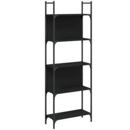 Berkfield Home Bookshelf 5-Tier Black 60.5x24x166.5 cm Engineered Wood - thumbnail 1
