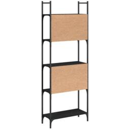 Berkfield Home Bookshelf 5-Tier Black 60.5x24x166.5 cm Engineered Wood - thumbnail 7