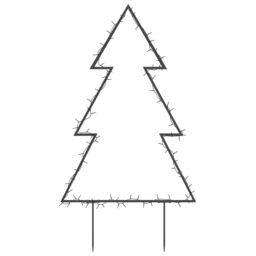 Berkfield Home Christmas Light Decoration with Spikes Tree 80 LEDs 60 cm in Black - thumbnail 5