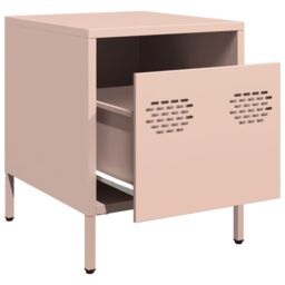 Berkfield Home Bedside Cabinets¬†2 pcs Pink 35x39x43.5 cm Steel - thumbnail 4