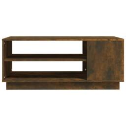 Berkfield Home Coffee Table Smoked Oak 102x55x43 cm Engineered Wood in Brown - Size: 102 x 55 x 43 cm - thumbnail 5