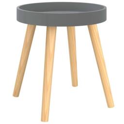 Berkfield Home Side Table Grey 38x38x40 cm Engineered Wood&Solid Wood Pine - Size: 38 x 38 x 40 cm - thumbnail 2