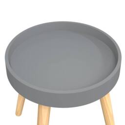 Berkfield Home Side Table Grey 38x38x40 cm Engineered Wood&Solid Wood Pine - Size: 38 x 38 x 40 cm - thumbnail 5