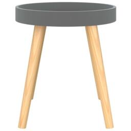 Berkfield Home Side Table Grey 38x38x40 cm Engineered Wood&Solid Wood Pine - Size: 38 x 38 x 40 cm - thumbnail 4
