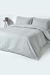 Homescapes Egyptian Cotton Flat Sheet 200 Thread Count in Silver - Size: King Flat - thumbnail 4