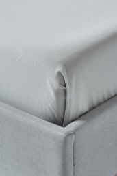 Homescapes Egyptian Cotton Flat Sheet 200 Thread Count in Silver - Size: King Flat - thumbnail 3