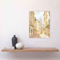 "Artery8 Bath England Sunny Day Street View Cityscape Wall Art Print in Beige - Size: W24"" x H32""" - thumbnail 4