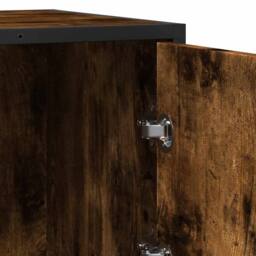 Berkfield Home Sideboard Smoked Oak 68x35x76 cm Engineered Wood in Brown - Size: 68 x 35 x 76 cm - thumbnail 8