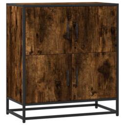 Berkfield Home Sideboard Smoked Oak 68x35x76 cm Engineered Wood in Brown - Size: 68 x 35 x 76 cm - thumbnail 3