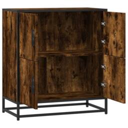 Berkfield Home Sideboard Smoked Oak 68x35x76 cm Engineered Wood in Brown - Size: 68 x 35 x 76 cm - thumbnail 7