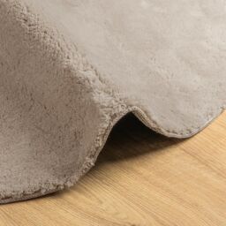 Berkfield Home Rug HUARTE Short Pile Soft & Washable Sand √ò 80 cm in Brown - Size: Medium - thumbnail 6