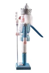 Living and Home Christmas Wooden Snowflake King Nutcracker Figurine Decoration - thumbnail 4