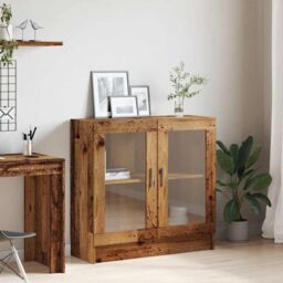 Berkfield Home Book Cabinet Old Wood 82.5x30.5x80 cm Engineered Wood in Brown - thumbnail 3