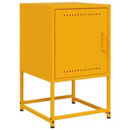 Berkfield Home Bedside Cabinets 2 pcs Mustard Yellow 36x39x60.5 cm Steel - thumbnail 6