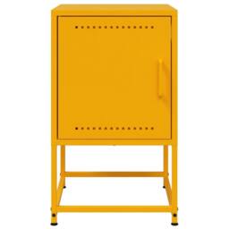 Berkfield Home Bedside Cabinets 2 pcs Mustard Yellow 36x39x60.5 cm Steel - thumbnail 5