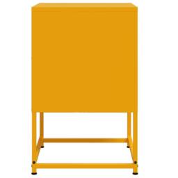 Berkfield Home Bedside Cabinets 2 pcs Mustard Yellow 36x39x60.5 cm Steel - thumbnail 7