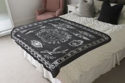 Benjamin Tate Design Boho Style Motivating Phrase Blanket in Natural - Size: 120 cm x 150 cm - thumbnail 3