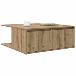 Berkfield Home Modern Coffee Table Artisan oak 80 x 80 x 31 cm Engineered wood in Brown - thumbnail 1