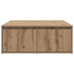 Berkfield Home Modern Coffee Table Artisan oak 80 x 80 x 31 cm Engineered wood in Brown - thumbnail 6